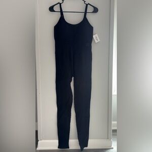 Women’s Charlotte Russe Black Ribbed Tank Jumpsuit